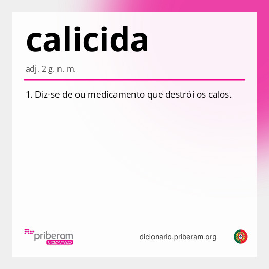 Significado de calicida