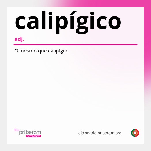 Significado de calipígico