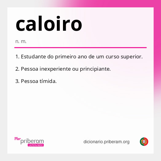 Significado de caloiro