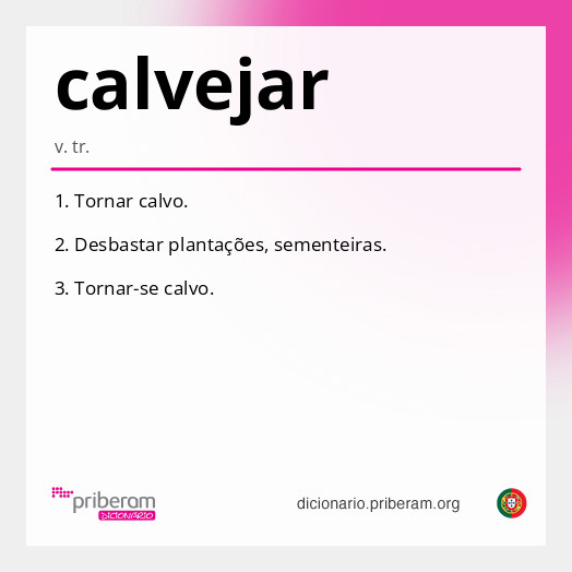 Significado de calvejar