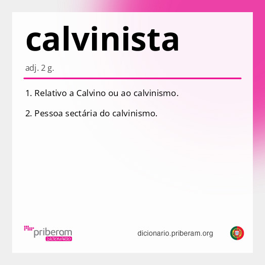 Significado de calvinista