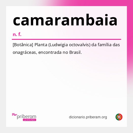 Significado de camarambaia