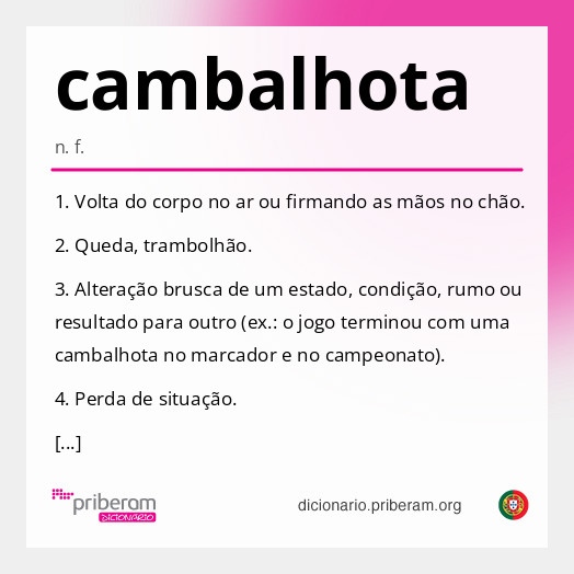 Significado de cambalhota