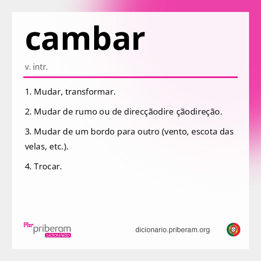 Significado de cambar