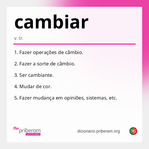 Significado de cambiar