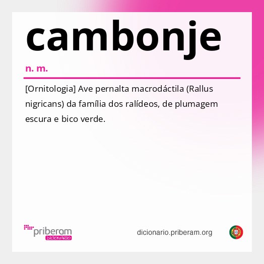 Significado de cambonje