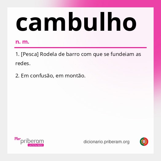 Significado de cambulho