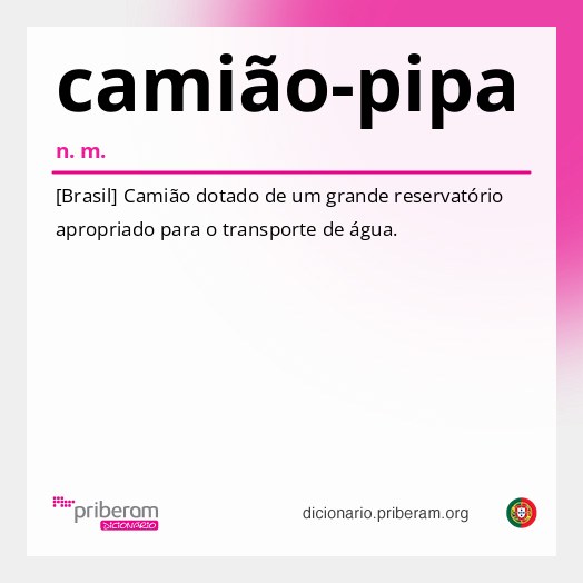 Significado de camião-pipa