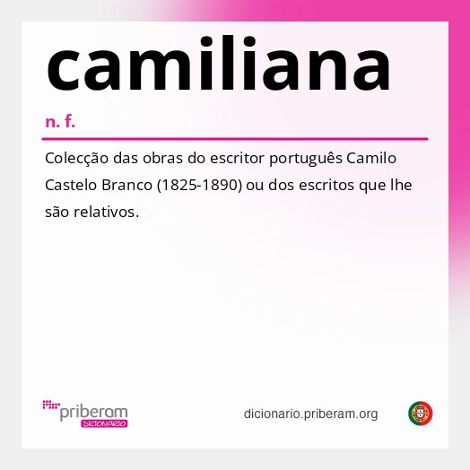 Significado de camiliana