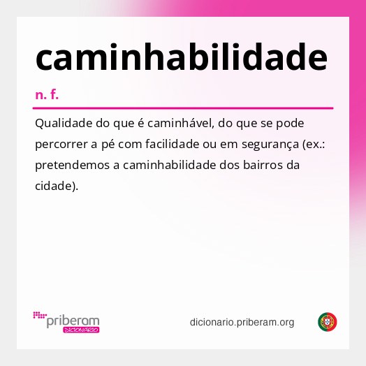 Significado de caminhabilidade