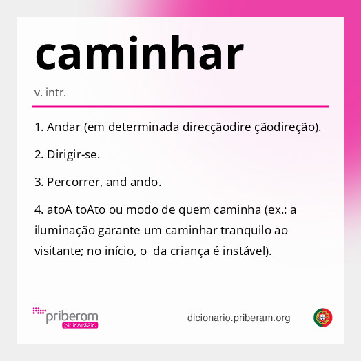 Significado de caminhar