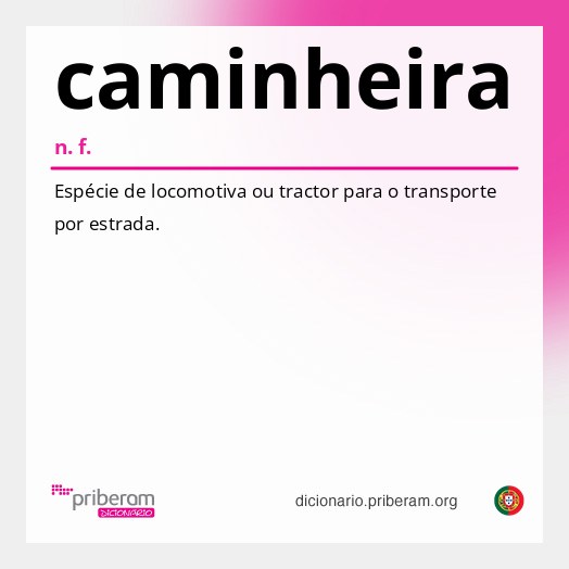 Significado de caminheira