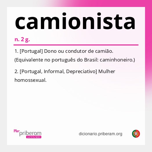 Significado de camionista