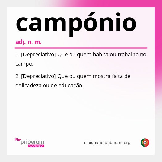 Significado de campónio