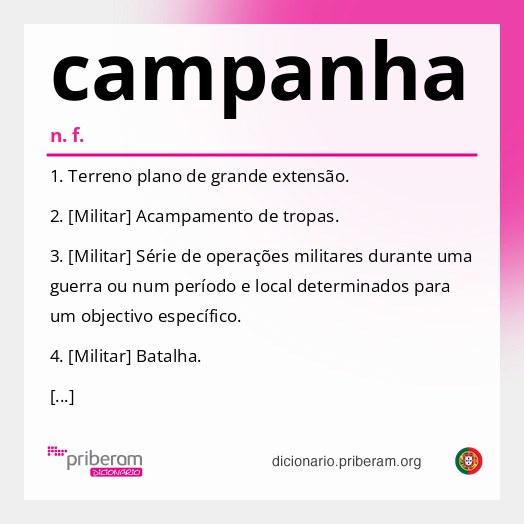 Significado de campanha