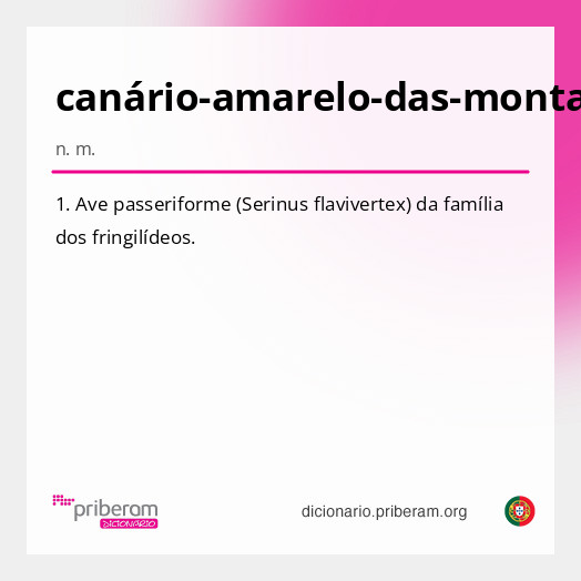 Significado de canário-amarelo-das-montanhas