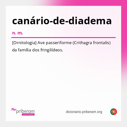 Significado de canário-de-diadema