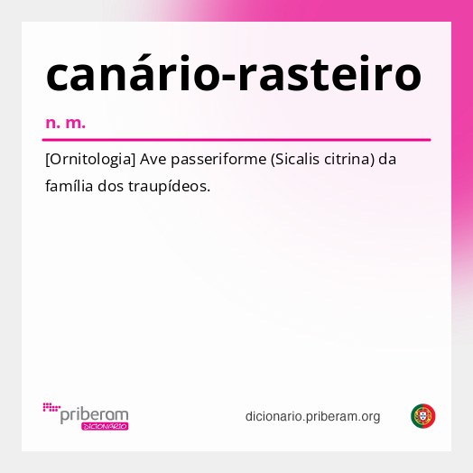 Significado de canário-rasteiro