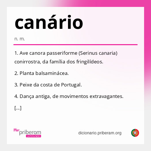 Significado de canário