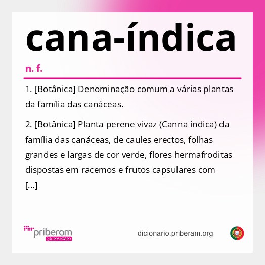 Significado de cana-índica