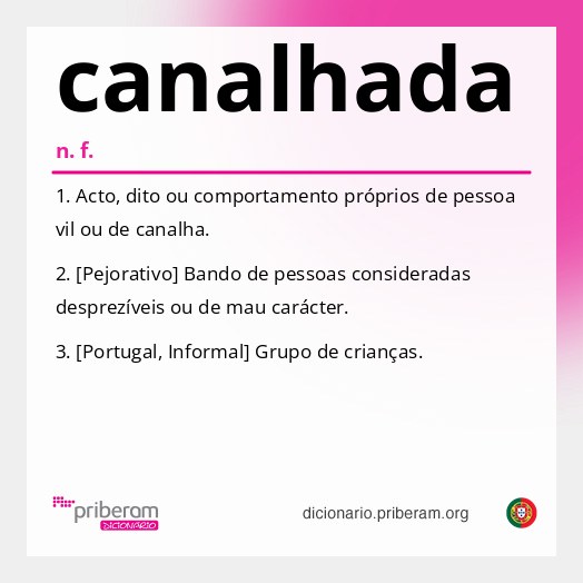 Significado de canalhada