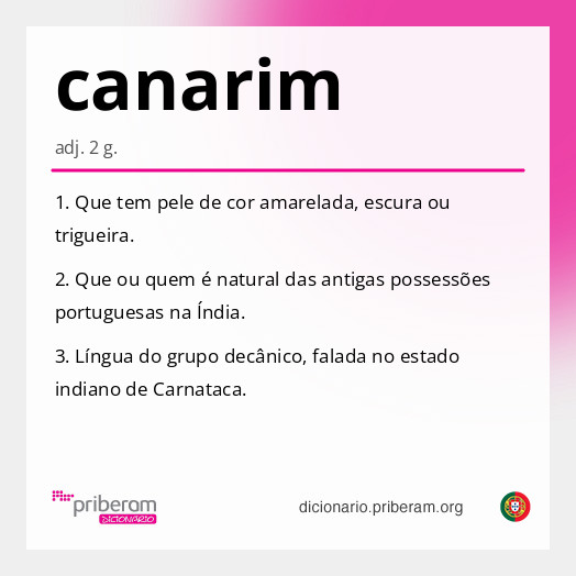 Significado de canarim