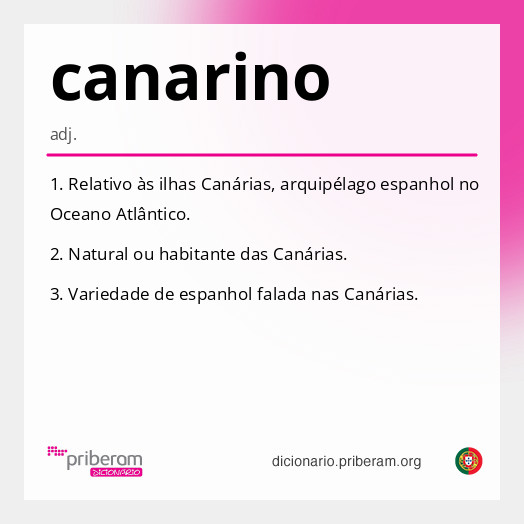 Significado de canarino