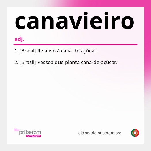 Significado de canavieiro