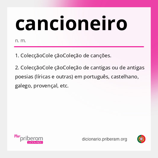 Significado de cancioneiro