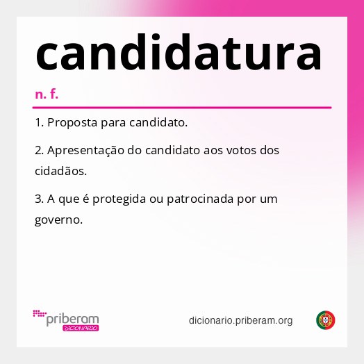 Significado de candidatura