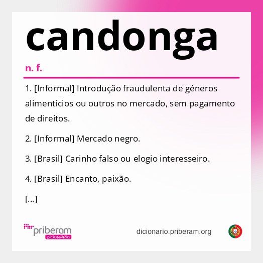 Significado de candonga