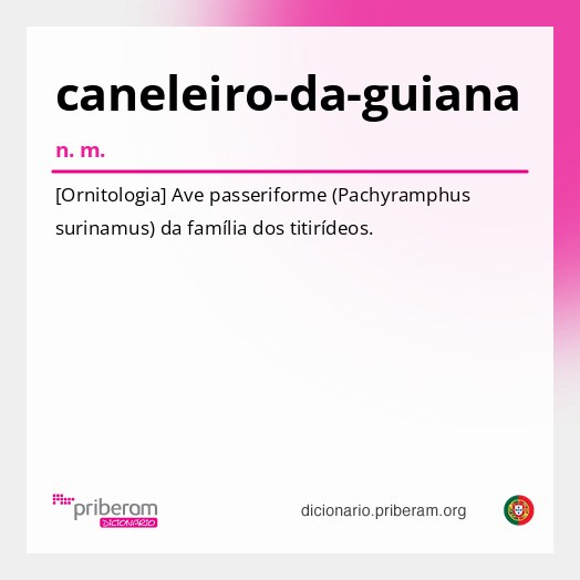 Significado de caneleiro-da-guiana