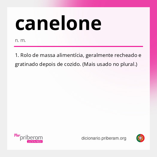 Significado de canelone