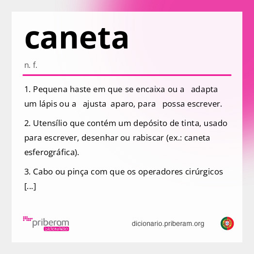 Significado de caneta