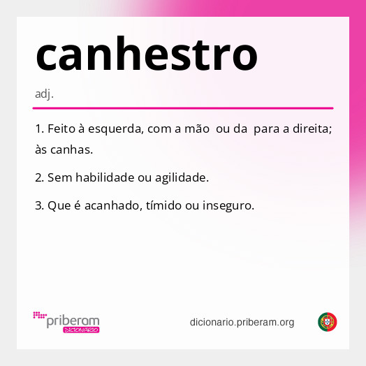 Significado de canhestro