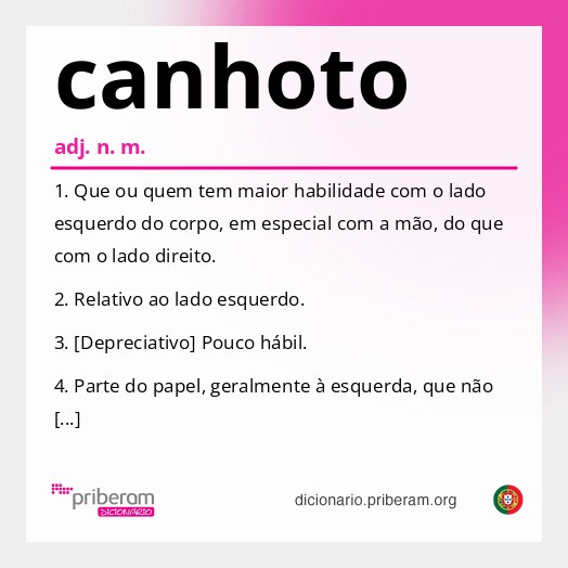 Significado de canhoto