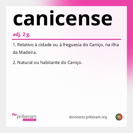 Significado de canicense