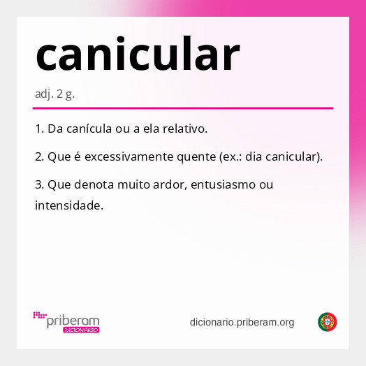 Significado de canicular