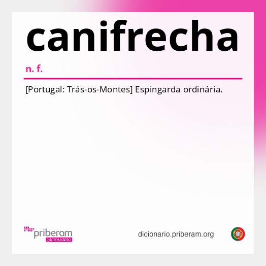 Significado de canifrecha