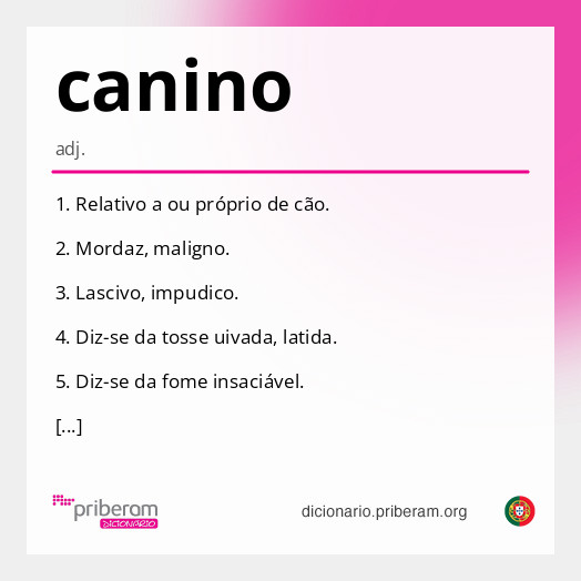 Significado de canino