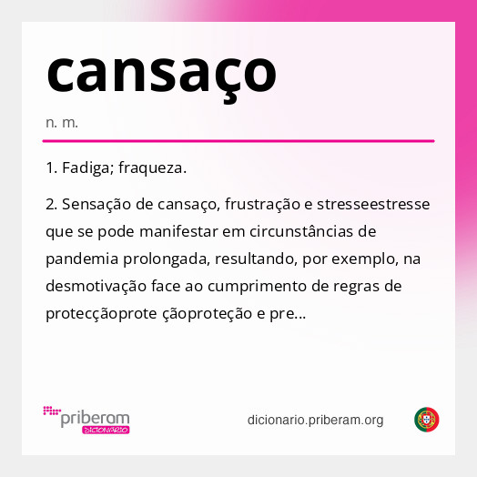 Significado de cansaço