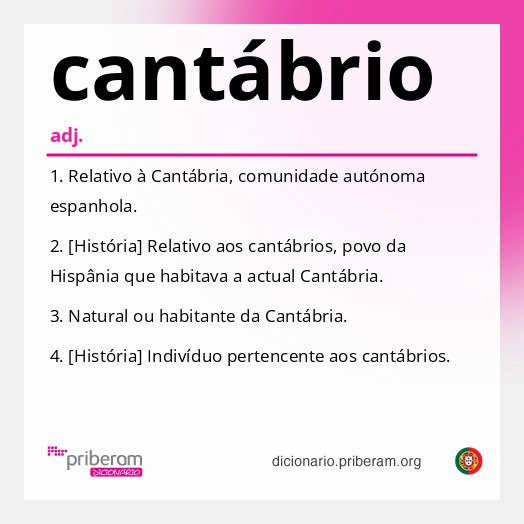 Significado de cantábrio