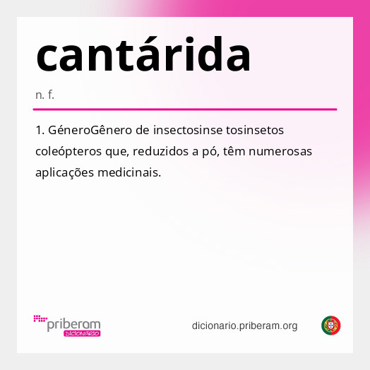 Significado de cantárida