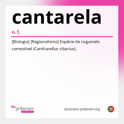 Significado de cantarela