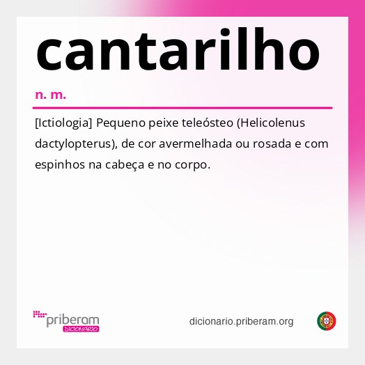 Significado de cantarilho