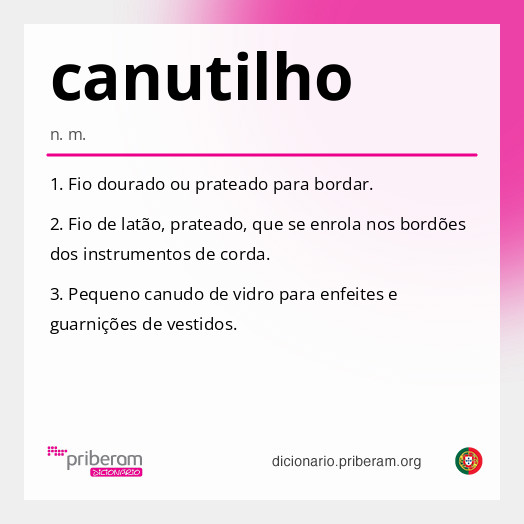 Significado de canutilho