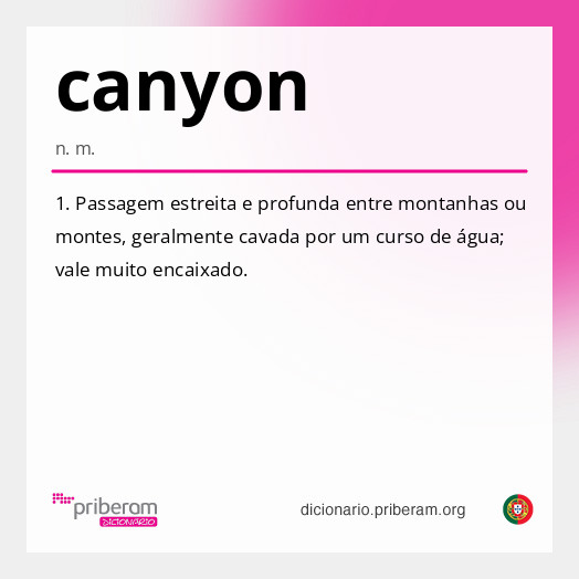 Significado de canyon