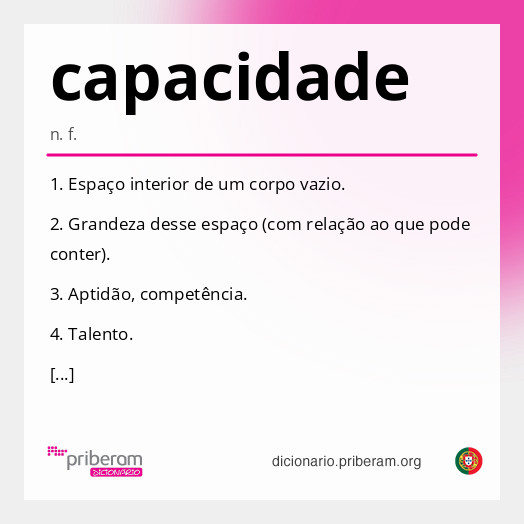 Significado de capacidade