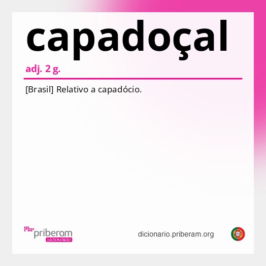 Significado de capadoçal