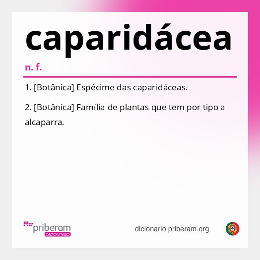 Significado de caparidácea